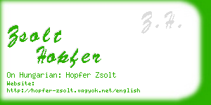 zsolt hopfer business card